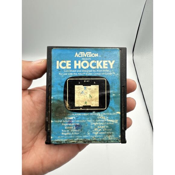 Ice Hockey (Atari 2600, 1981) Atari Game Cartridge - Picture 1 of 3